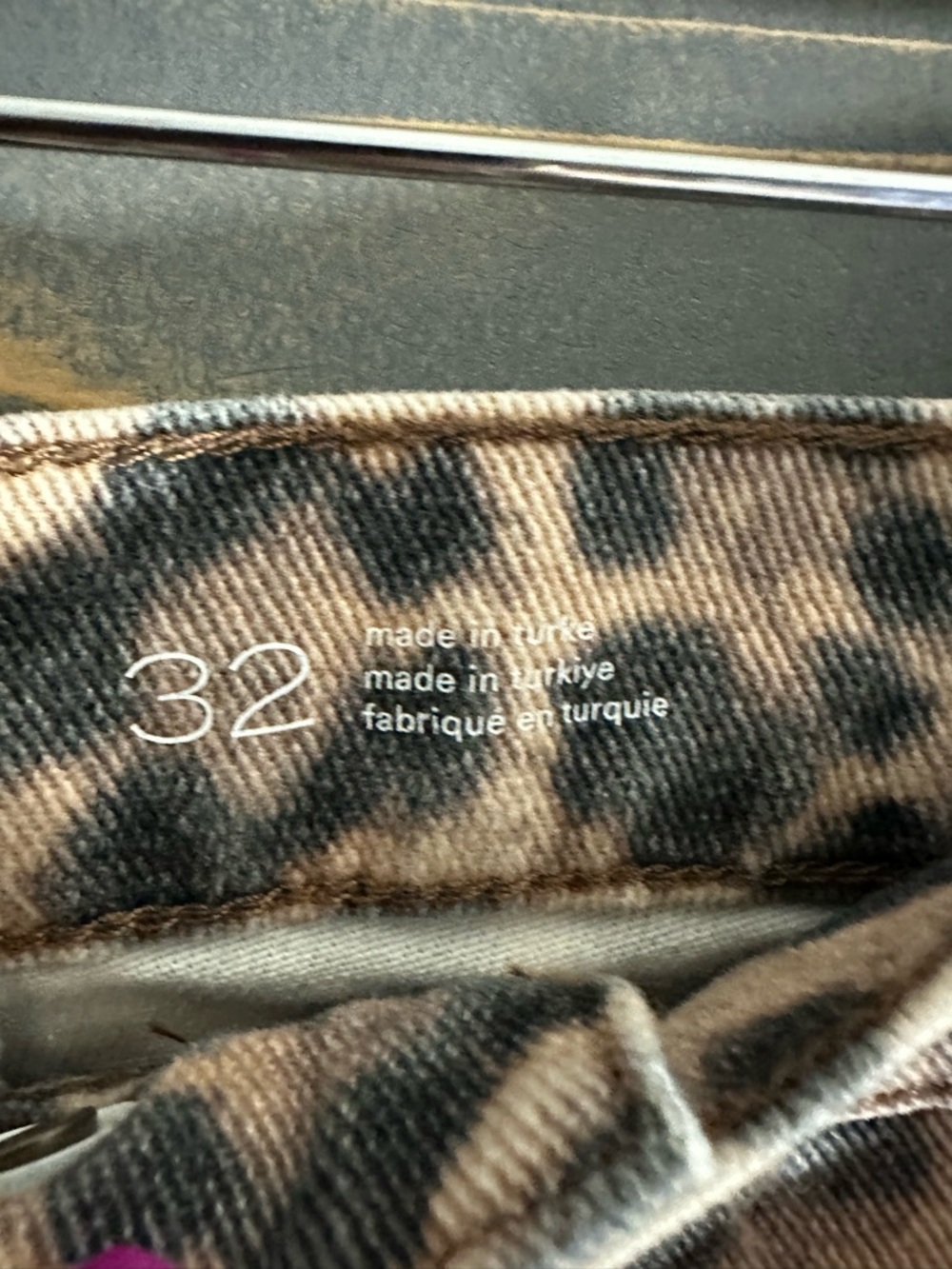 Pilcro Leopard Print wide leg pants  - Brown and Black - Picture 5 of 7